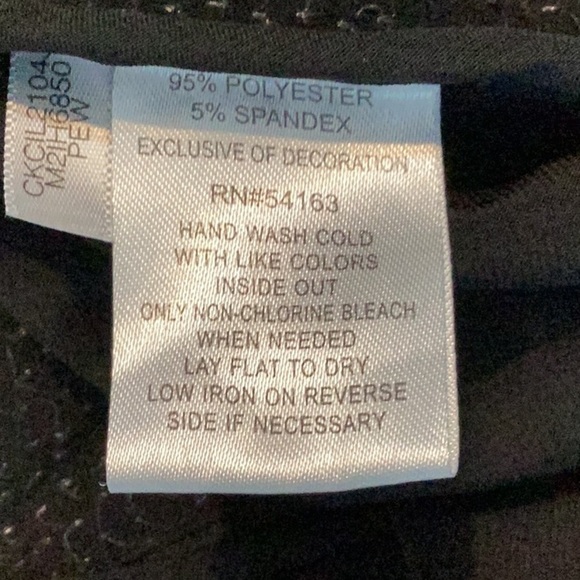 Calvin Klein Black Sequin Sleeveless Cowl Neck Top Size XL - Picture 7 of 7